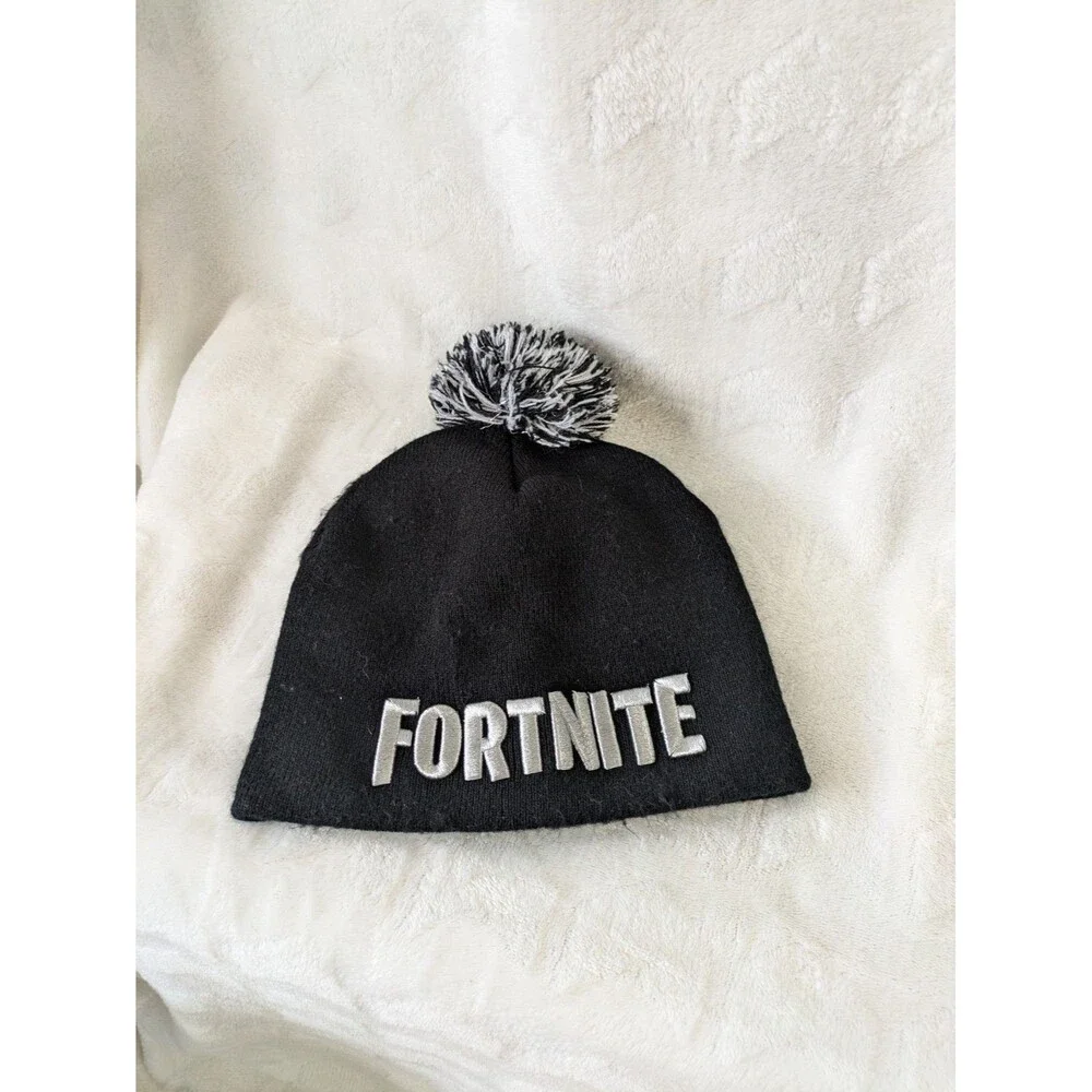 Official Fortnite Embroidered Pom Pom Beanie Hat